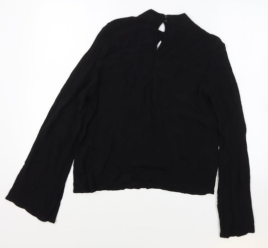Womens UK Size 8 Divided Black Basic Blouse