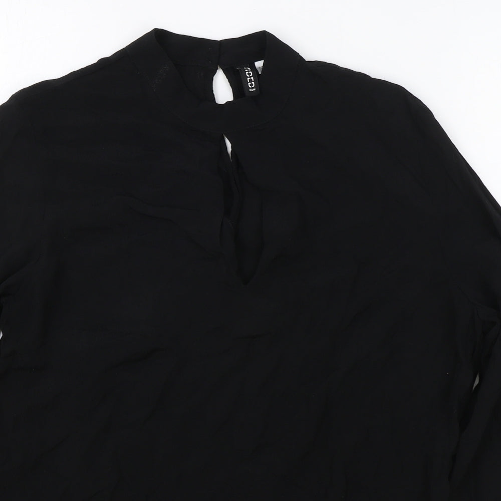 Womens UK Size 8 Divided Black Basic Blouse