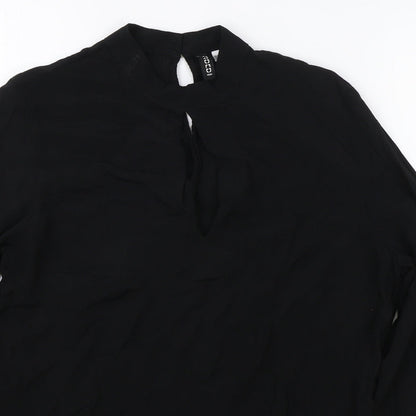Womens UK Size 8 Divided Black Basic Blouse