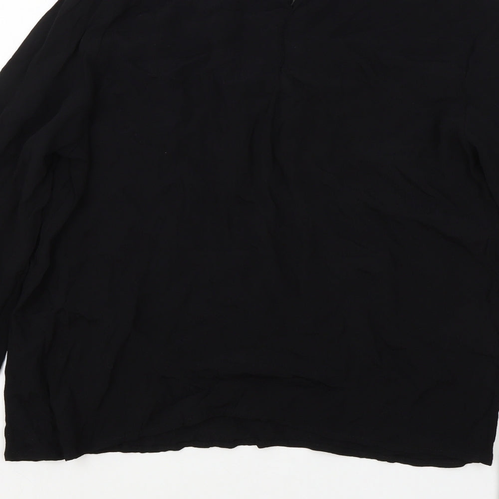 Womens UK Size 8 Divided Black Basic Blouse