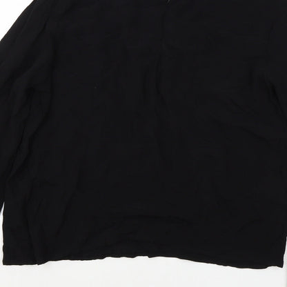 Womens UK Size 8 Divided Black Basic Blouse