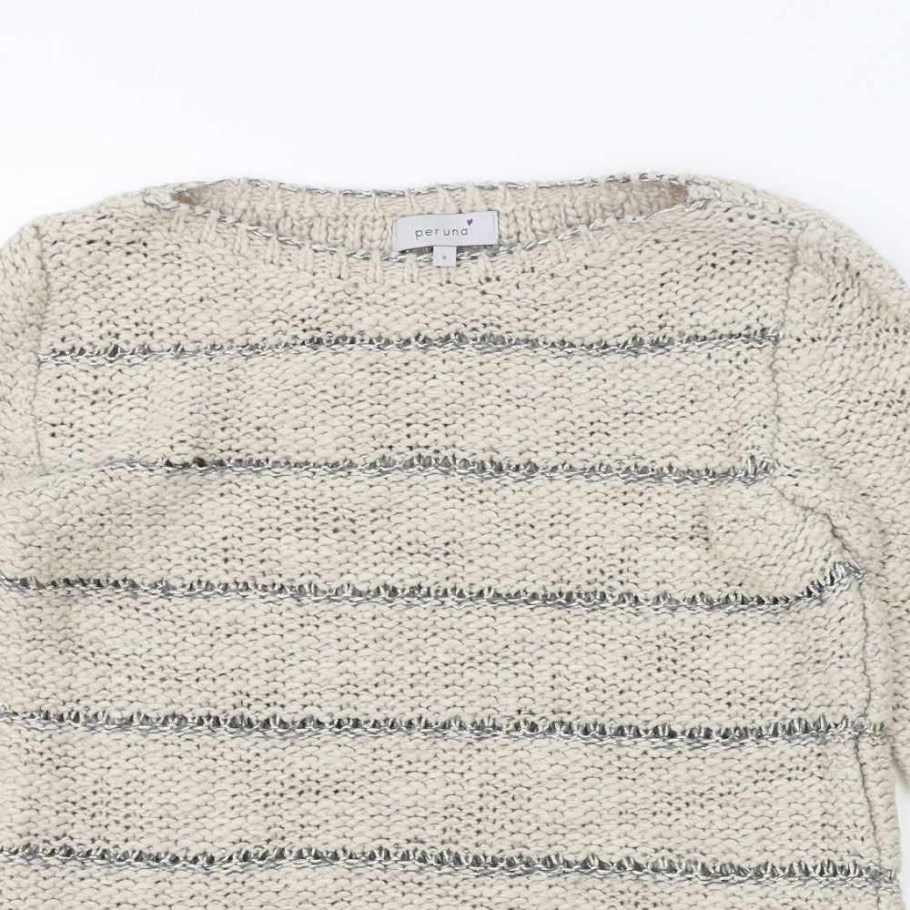 Womens UK Size 8 Per Una Beige Pullover Jumper