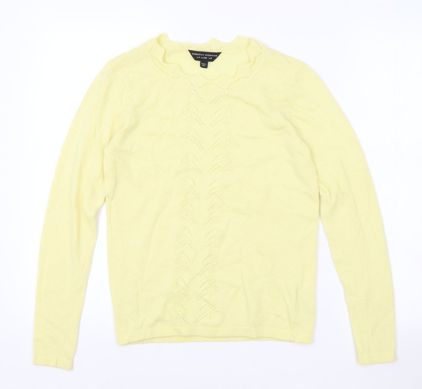 Womens UK Size 8 Dorothy Perkins Yellow Pullover Jumper