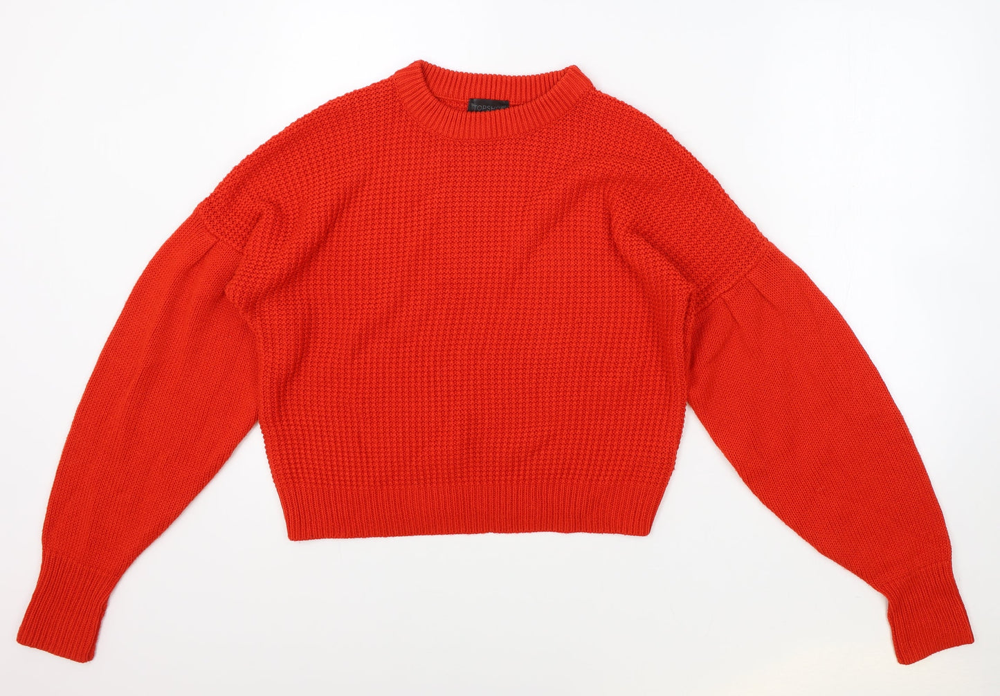 Womens UK Size 6 Topshop Red Pullover Jumper