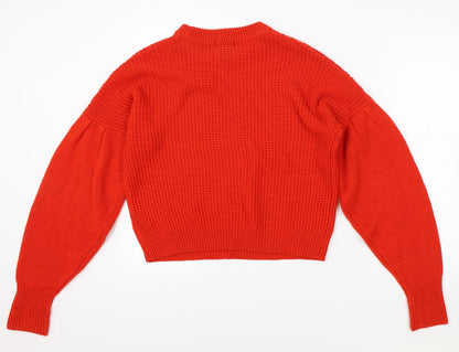 Womens UK Size 6 Topshop Red Pullover Jumper
