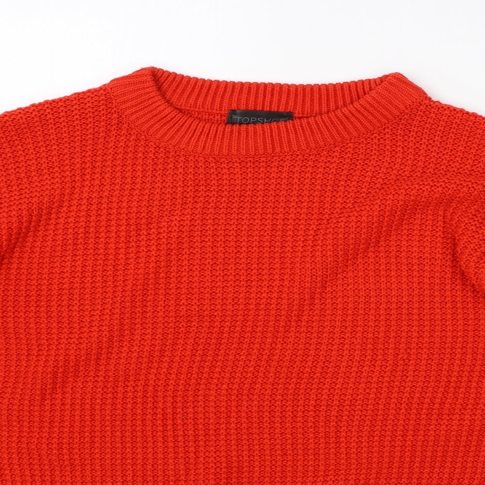 Womens UK Size 6 Topshop Red Pullover Jumper