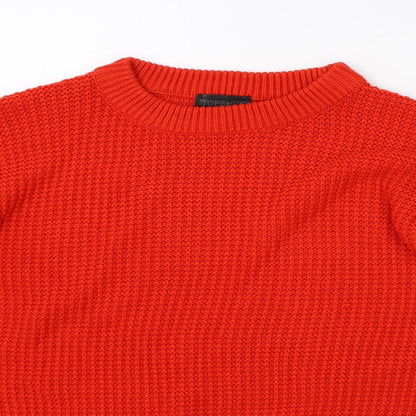 Womens UK Size 6 Topshop Red Pullover Jumper