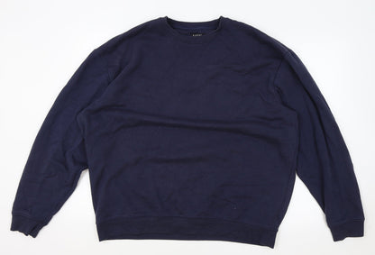 Mens UK Size M Boohoo Blue Pullover Sweatshirt