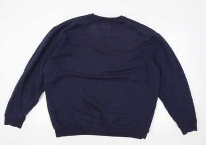 Mens UK Size M Boohoo Blue Pullover Sweatshirt