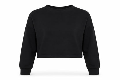 Womens UK Size S Boohoo Black Pullover Sweatshirt