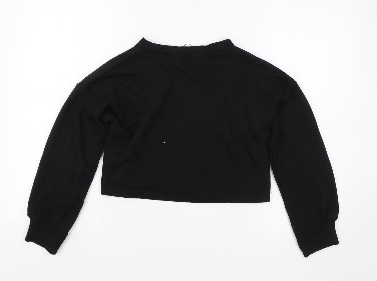 Womens UK Size S Boohoo Black Pullover Sweatshirt