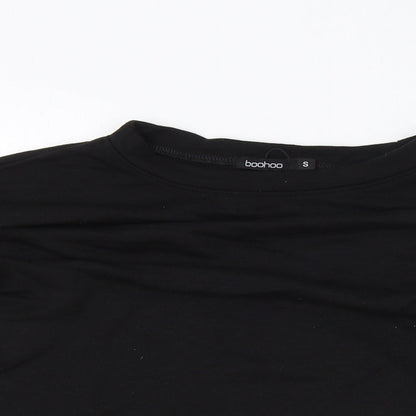Womens UK Size S Boohoo Black Pullover Sweatshirt