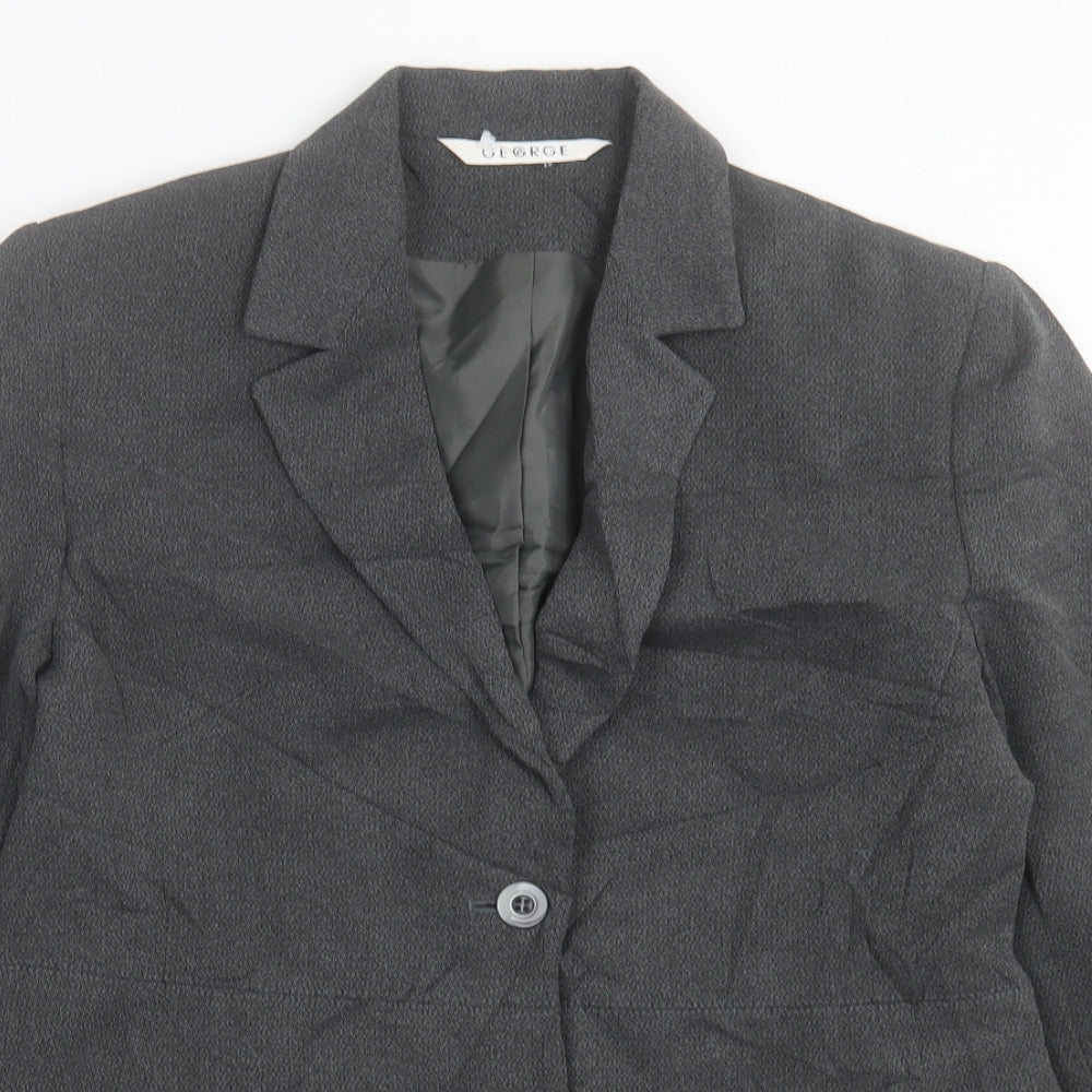 George Womens Grey Jacket Blazer Size 10 Button