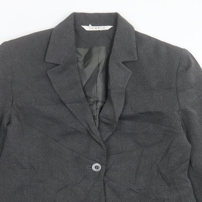 George Womens Grey Jacket Blazer Size 10 Button