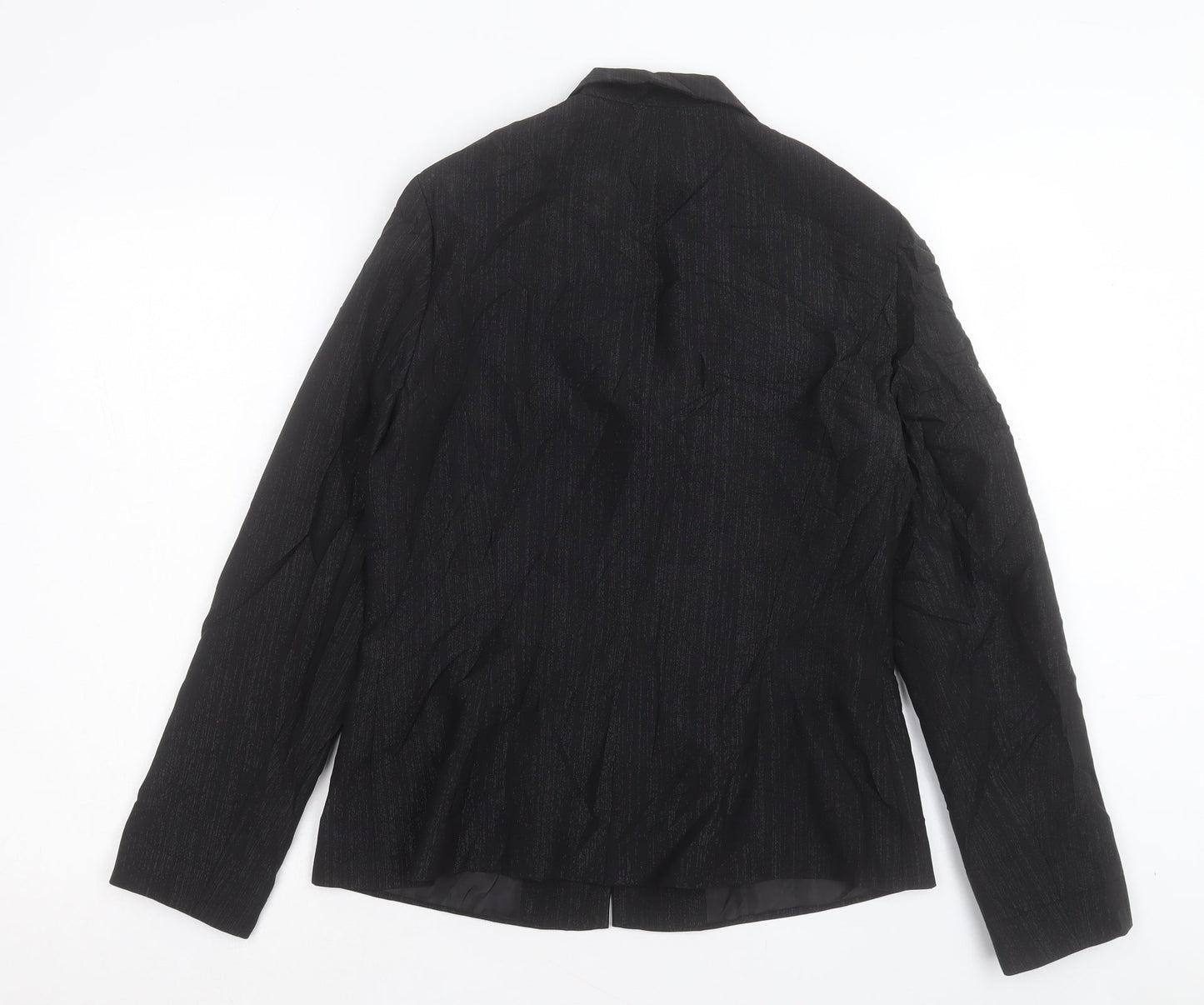 George Womens Black Jacket Blazer Size 12 Button