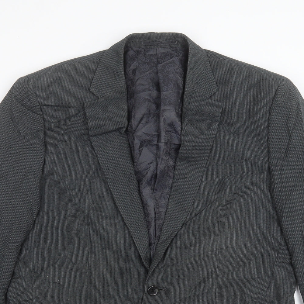 Mens UK Size 40 Greenwood Regular Grey Suit Jacket