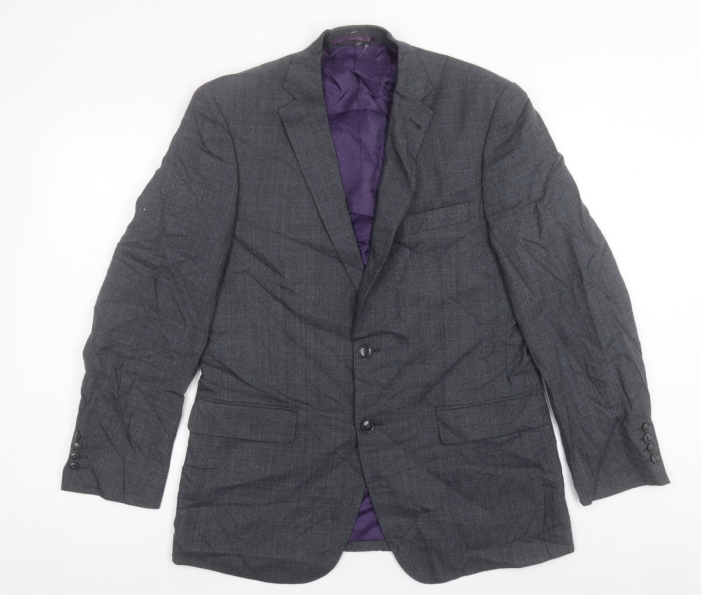 Mens UK Size 40 George Regular Grey Suit Jacket