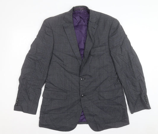 Mens UK Size 40 George Regular Grey Suit Jacket