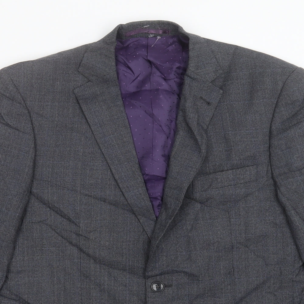 Mens UK Size 40 George Regular Grey Suit Jacket