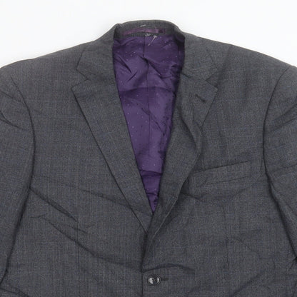 Mens UK Size 40 George Regular Grey Suit Jacket