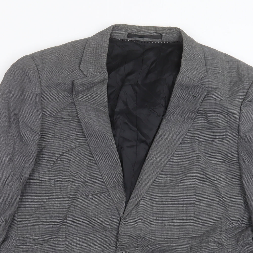 Mens UK Size 40 Topman Regular Grey Suit Jacket