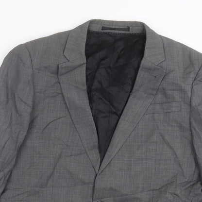 Mens UK Size 40 Topman Regular Grey Suit Jacket