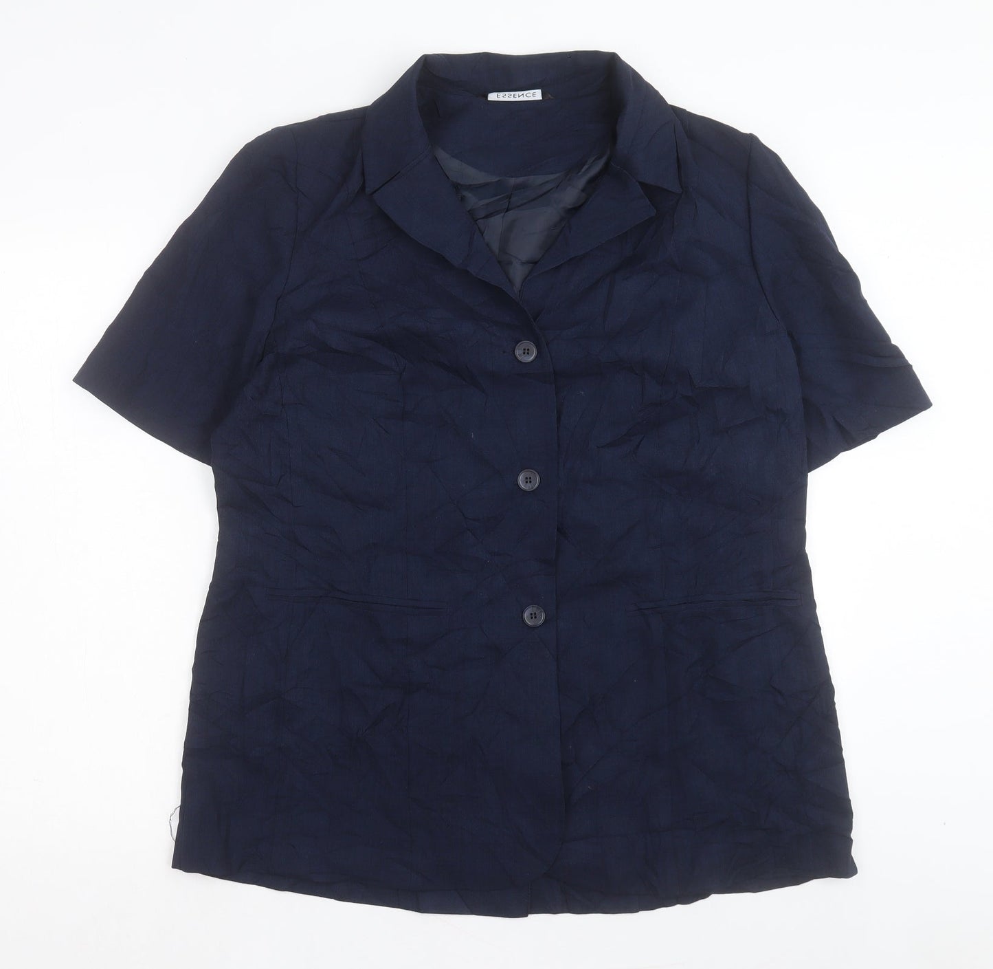 essence Womens Blue Jacket Blazer Size 18 Button