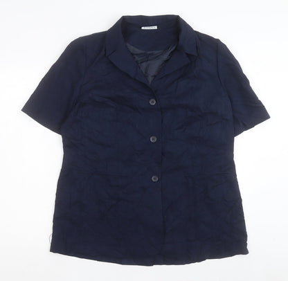 essence Womens Blue Jacket Blazer Size 18 Button