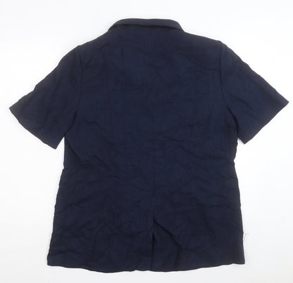 essence Womens Blue Jacket Blazer Size 18 Button