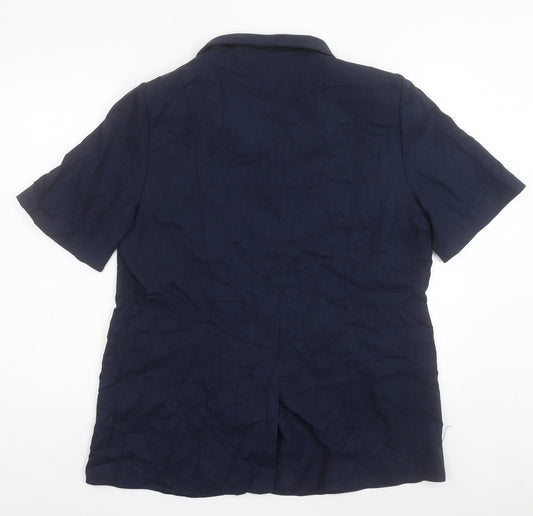 essence Womens Blue Jacket Blazer Size 18 Button