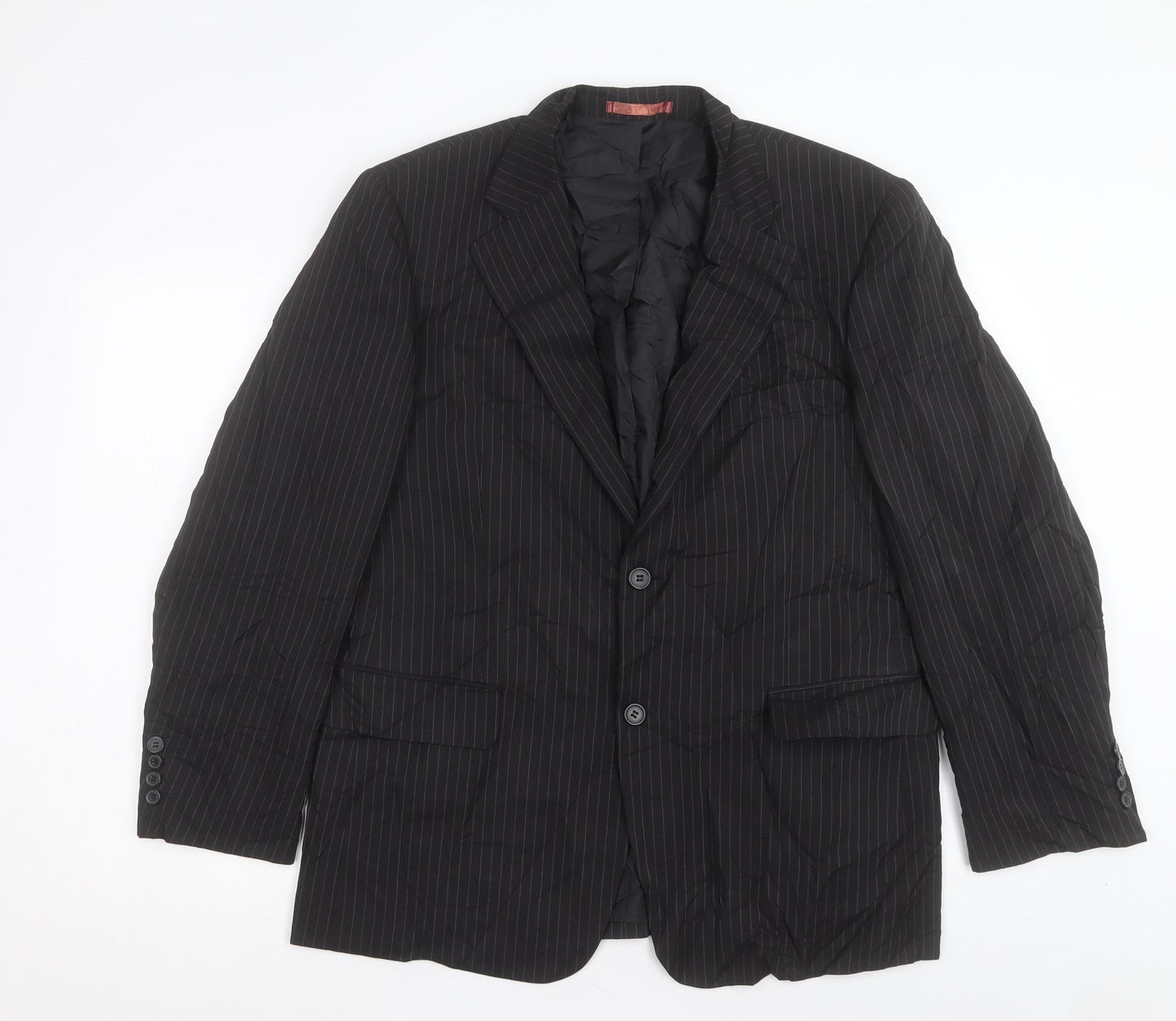 Mens UK Size 42 Matalan Black Jacket Suit Jacket