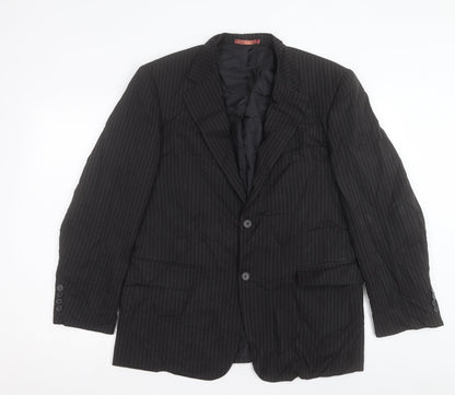 Mens UK Size 42 Matalan Black Jacket Suit Jacket