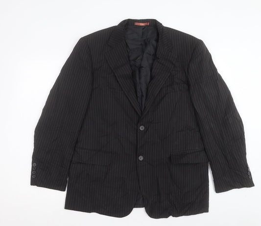 Mens UK Size 42 Matalan Black Jacket Suit Jacket