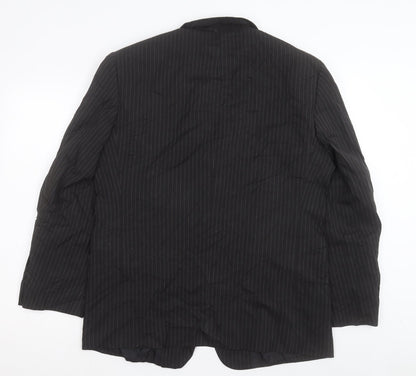 Mens UK Size 42 Matalan Black Jacket Suit Jacket