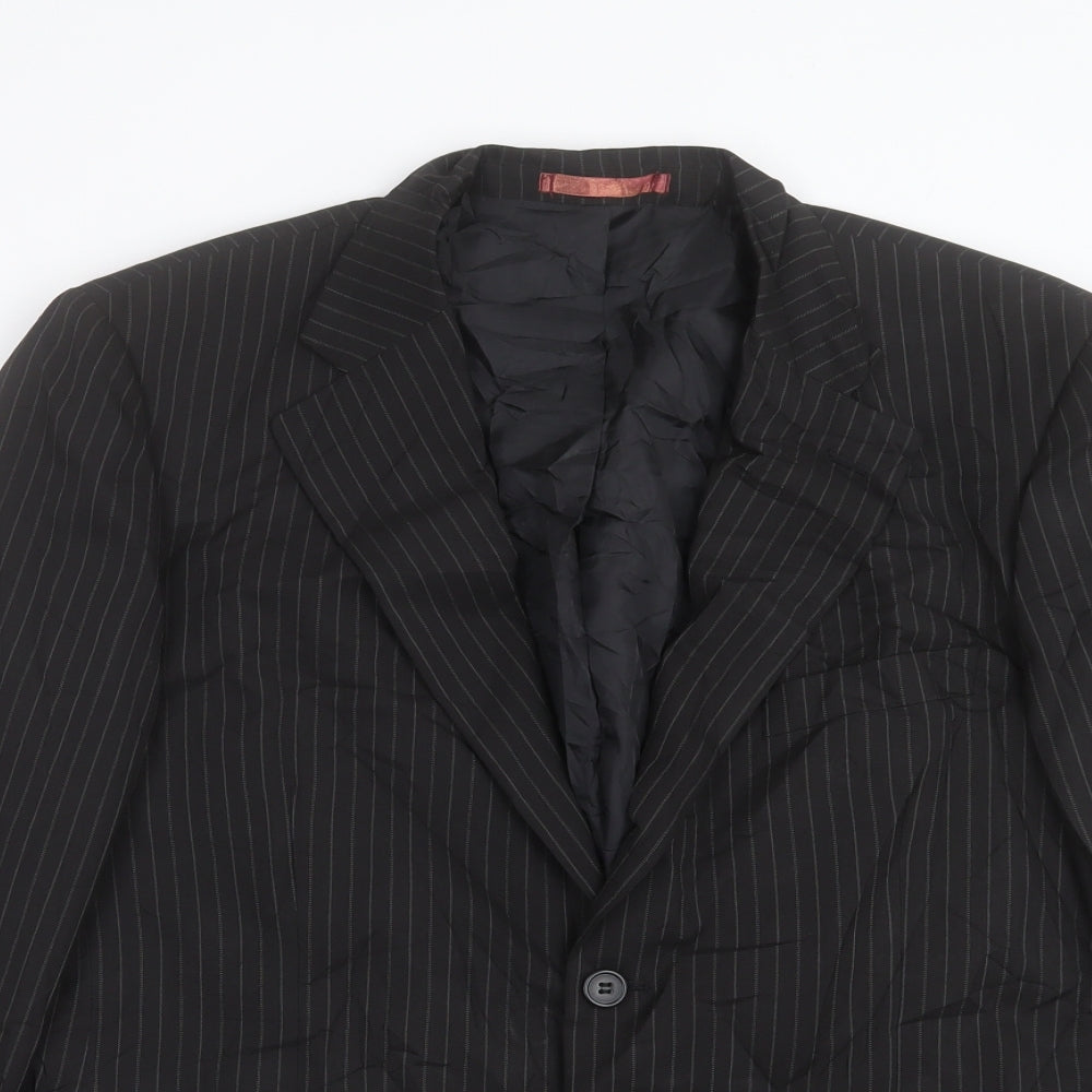 Mens UK Size 42 Matalan Black Jacket Suit Jacket