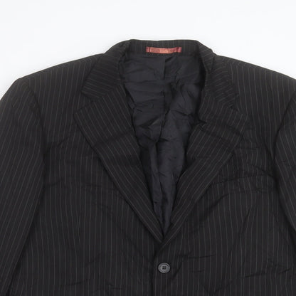 Mens UK Size 42 Matalan Black Jacket Suit Jacket