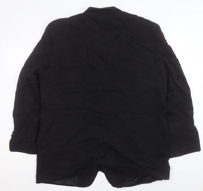 Simon Berwin Mens Black Wool Jacket Suit Jacket Size 44