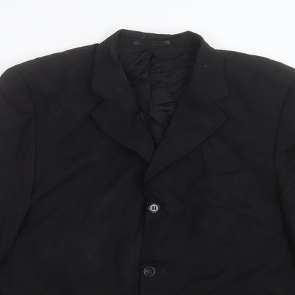 Simon Berwin Mens Black Wool Jacket Suit Jacket Size 44