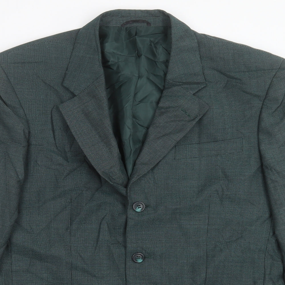 Mens UK Size 36 Dimensions Regular Green Suit Jacket