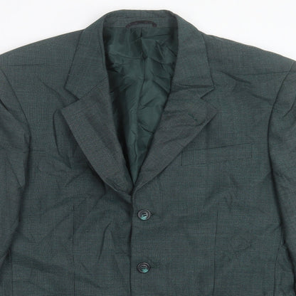 Mens UK Size 36 Dimensions Regular Green Suit Jacket