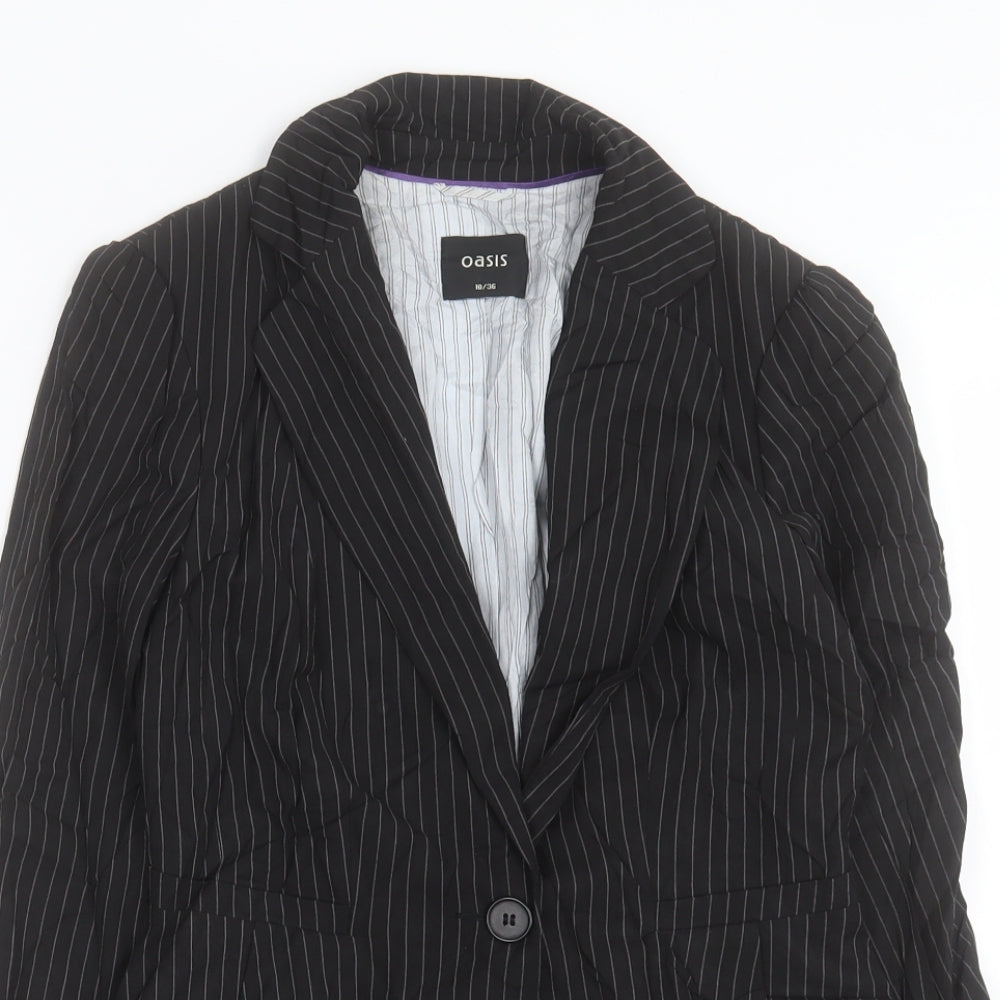 Womens UK Size 10 Oasis Black Jacket