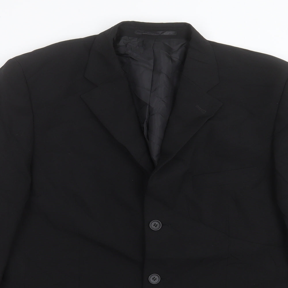 George Mens Blue Polyacrylate Fibre Jacket Suit Jacket Size 40