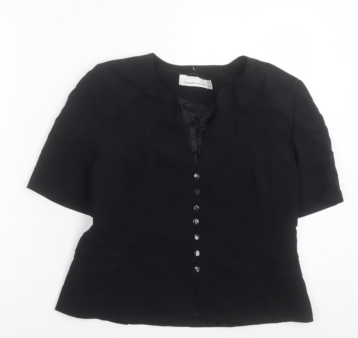 Womens UK Size 12 Country Casuals Black Jacket