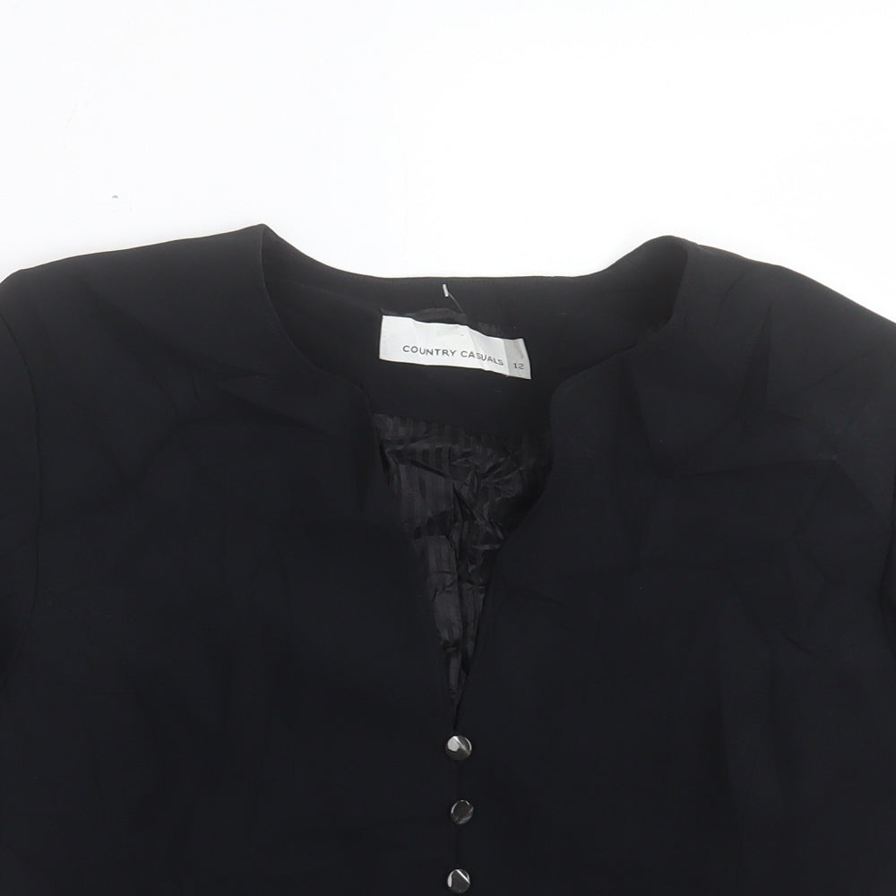 Womens UK Size 12 Country Casuals Black Jacket