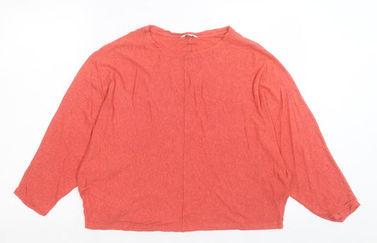 Womens UK Size 12 M&Co Pink Basic T-Shirt