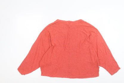 Womens UK Size 12 M&Co Pink Basic T-Shirt