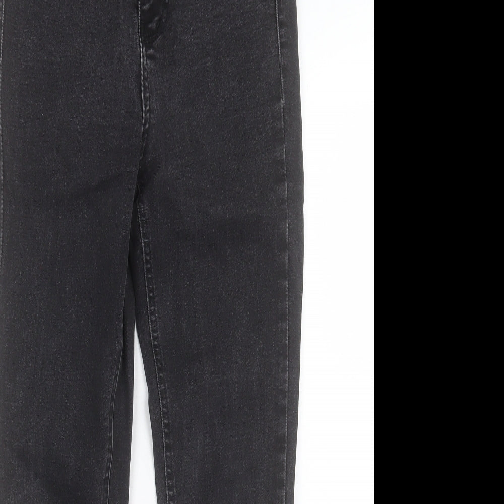 addax Womens Black Cotton Skinny Jeans Size 6 L24 in Regular Button