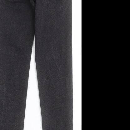 addax Womens Black Cotton Skinny Jeans Size 6 L24 in Regular Button