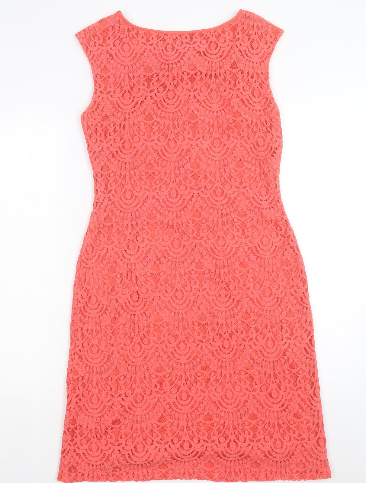 Jessica Howard Womens Pink Polyester Sheath Size 12 Boat Neck Pullover
