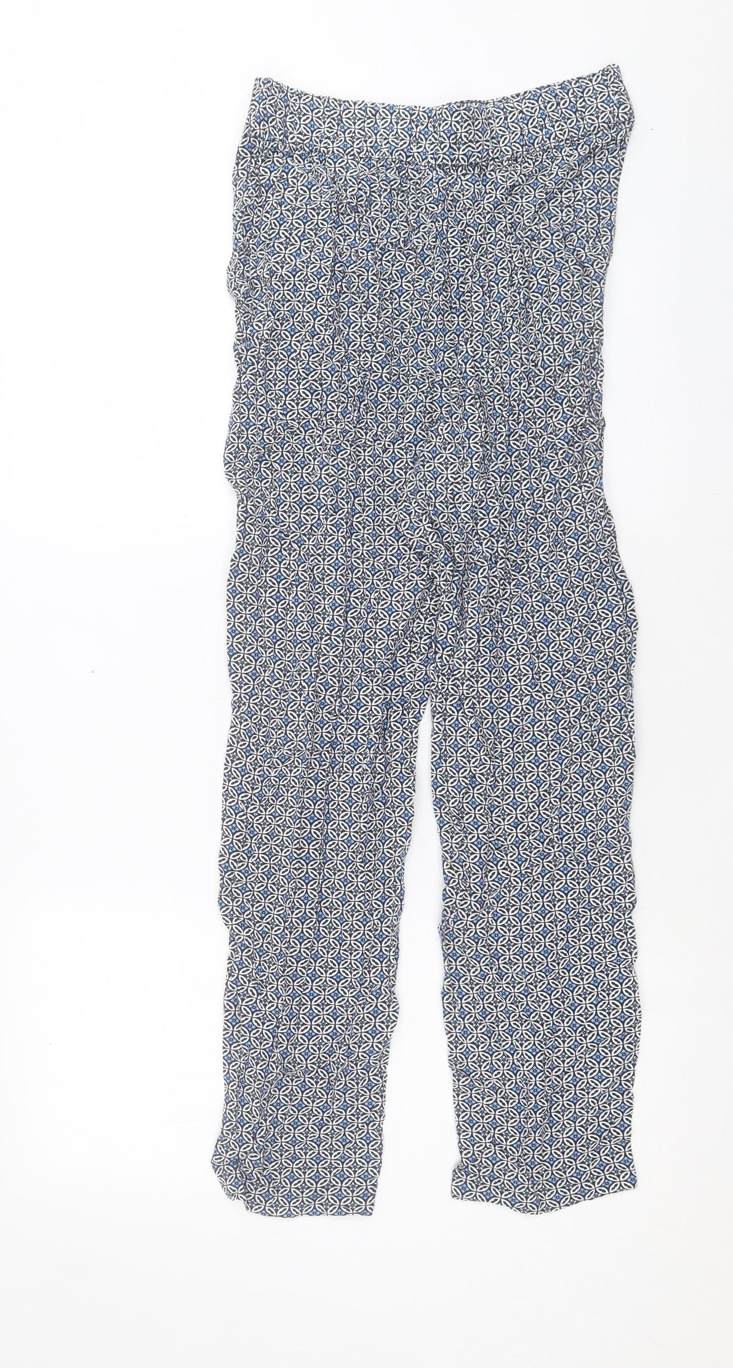 Womens UK Size 8 Marks and Spencer Regular Fit  Blue Trousers